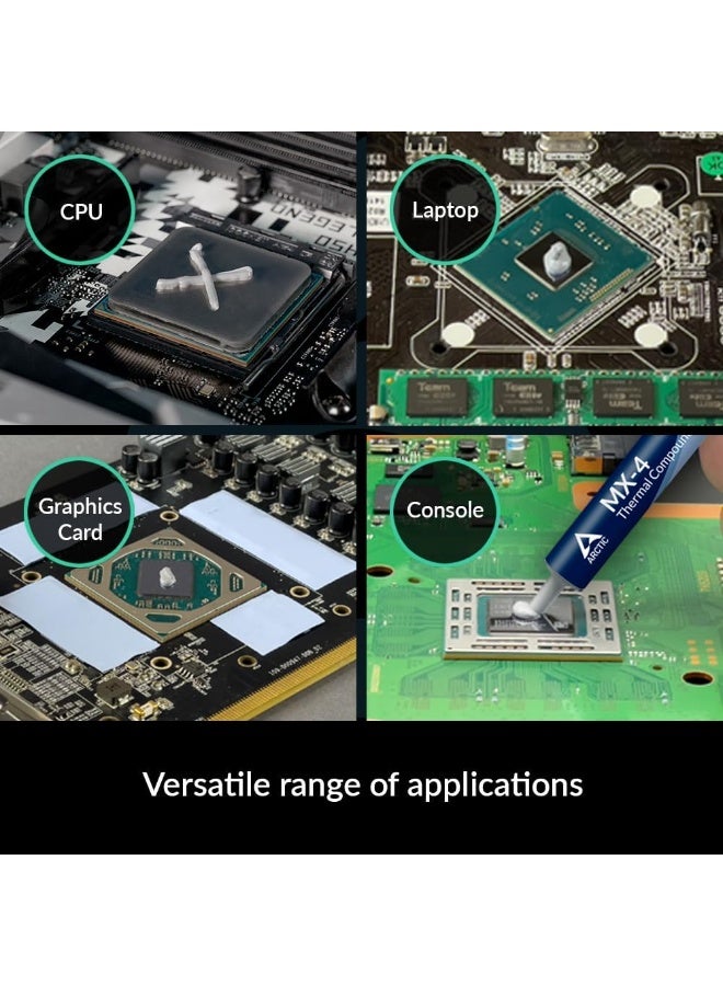 ARCTIC MX-4 (incl. Spatula, 4 g) - Premium Performance Thermal Paste for All Processors (CPU, GPU - PC, PS4, Xbox), Very high Thermal Conductivity, Long Durability, Safe Application, Non-Conductive - Image 5